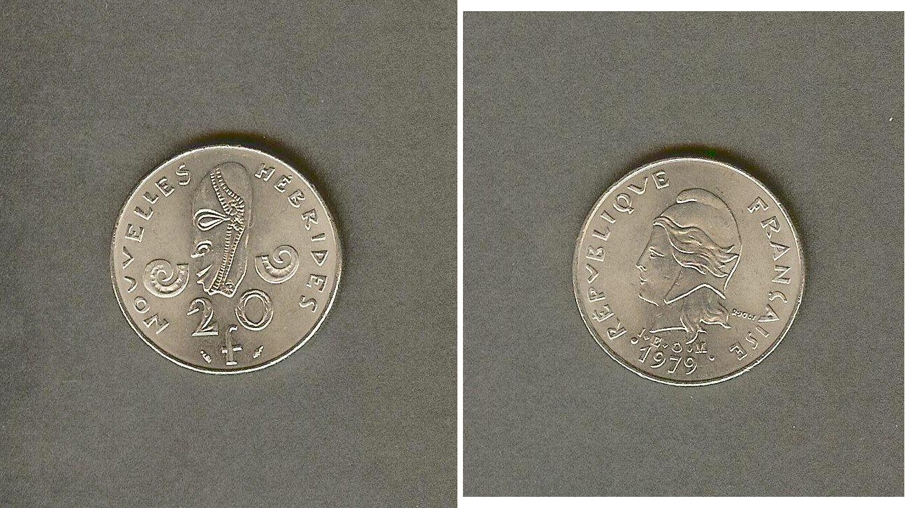 New Hebrides (French) 20 francs 1979 BU